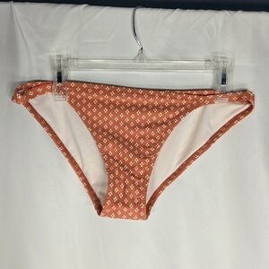 Kona Sol NWOT Orange & White "String Bikini Sides" Bikini Bottoms Size Medium